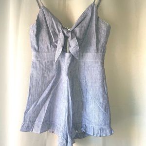 Cute summer romper with tie front